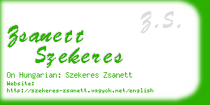 zsanett szekeres business card